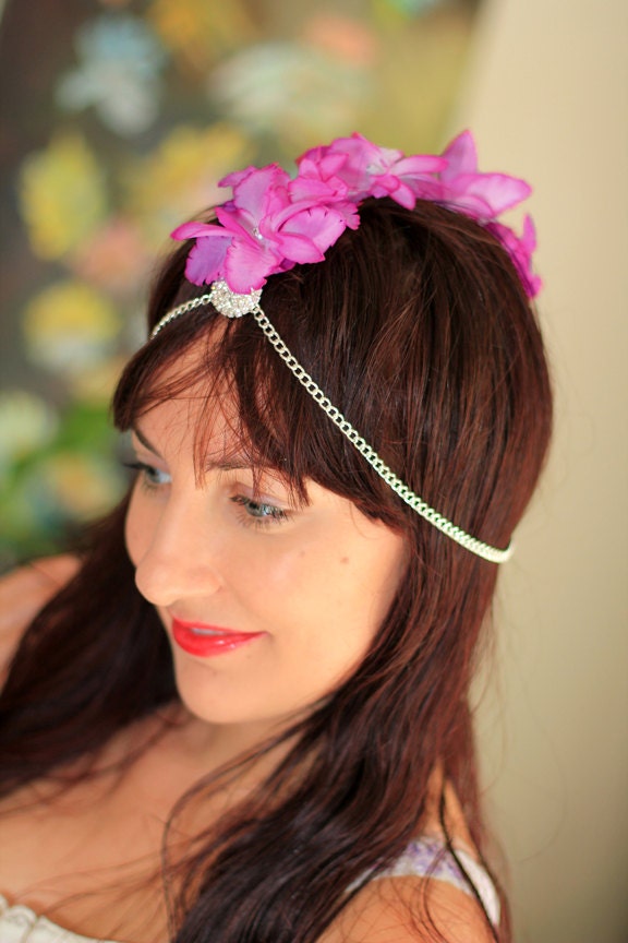 Flower Crown Hippie Headband - Mohawk Headpiece