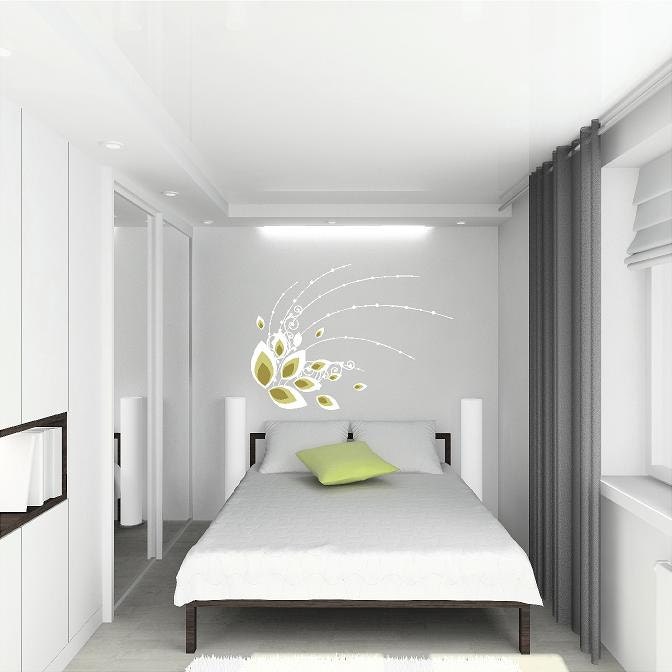 Flower Corner Green 2 Customizable Wall Decal