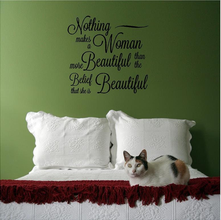 Nothing Makes A Woman More Beautiful Customizable Wall Decal