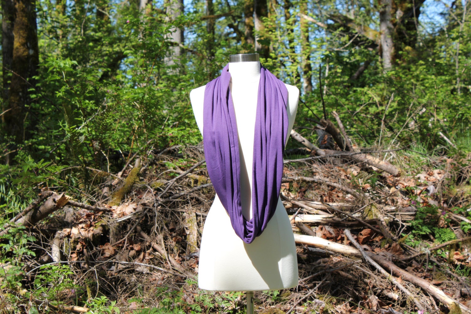 Purple jersey infinity scarf - Loop