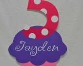 Cupcake Themed - Personalized Number Birthday Sign - Great for Photo Prop or Decoration
