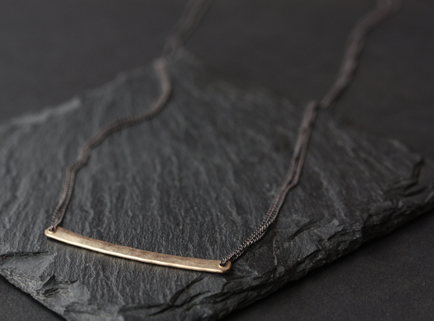 simple metal bar necklace
