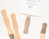 50 Fan Handles - For Wedding Programs, Advertising, Special Events - Choose Your Color & Design