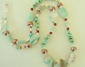 Boho Necklace, Southwest Jewelry, Bohemian Style, Chunky Stone Necklace, Mint Chocolate Chip