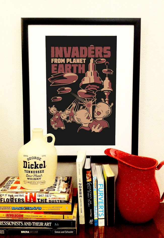 Invaders From Earth Art Print -- 11x17 - Free Shipping
