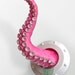 Squid Tentacle Sculpture, Pink Octopus, Wall decoration, Squid Terror, Cuddlesome Cephalopod, Calamari