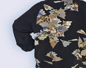 Japanese Kimono Recycled-Full Zip Varsity Style Jacket