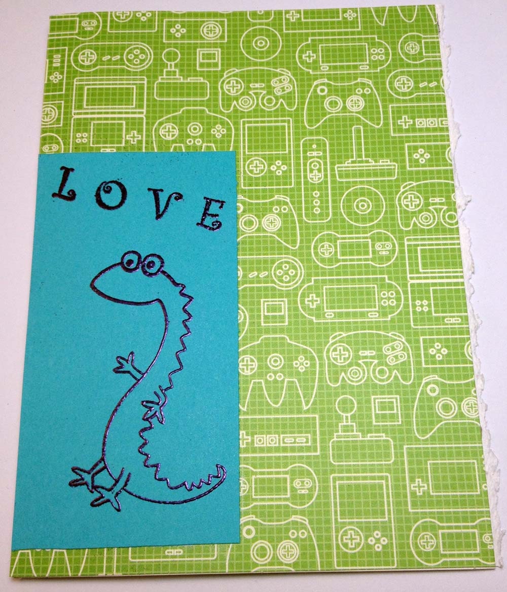 Handmade Cute and Geeky Valentine's Day Card