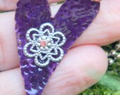 Necklaces Vintage color collection HEART purple