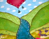 Dripping heart, river, earth, pocket greeting card