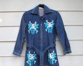 SALE .....70s Denim Mexican Butterfly Jacket