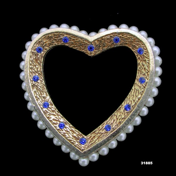 Vintage Open Heart Pin