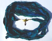 Golden Phoenix Headpiece Amulet On Recycled Silks