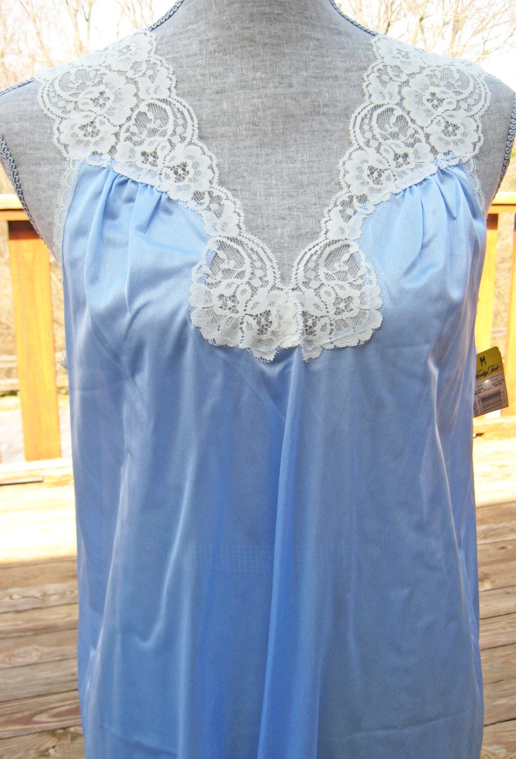 Vintage NWT Vanity Fair Blue Nightgown size medium