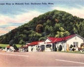 Vintage Massachusetts Postcard - Maple Sugar Shop on Mohawk Trail, Shelburne Falls (Unused)
