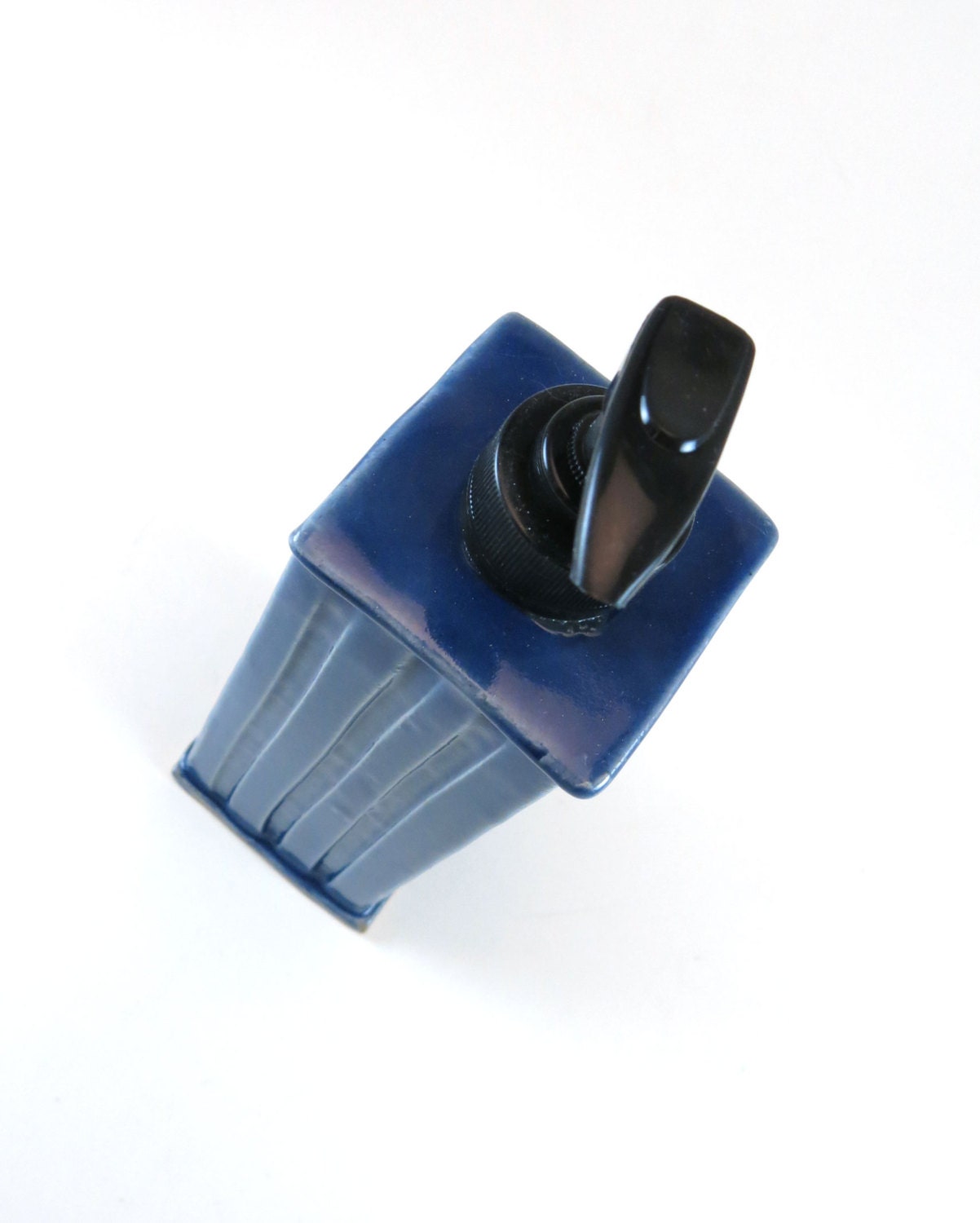 Ceramic Pottery Soap Dispenser - Hand Soap Pump - Blueberry Blue - Lotion Dispenser - 291