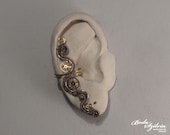 STEAMPUNK  brass and copper ear cuff