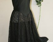 Midnight Rendezvous - Circa 1960s - Nightgown - Slip -  Negligee - Peignoir - by Undercover Wear