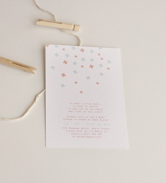 Printable Invitation - Modern Flower Pattern