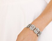 BERNADETTE Bracelet- bridal jewelry, rhinestone, wedding glam