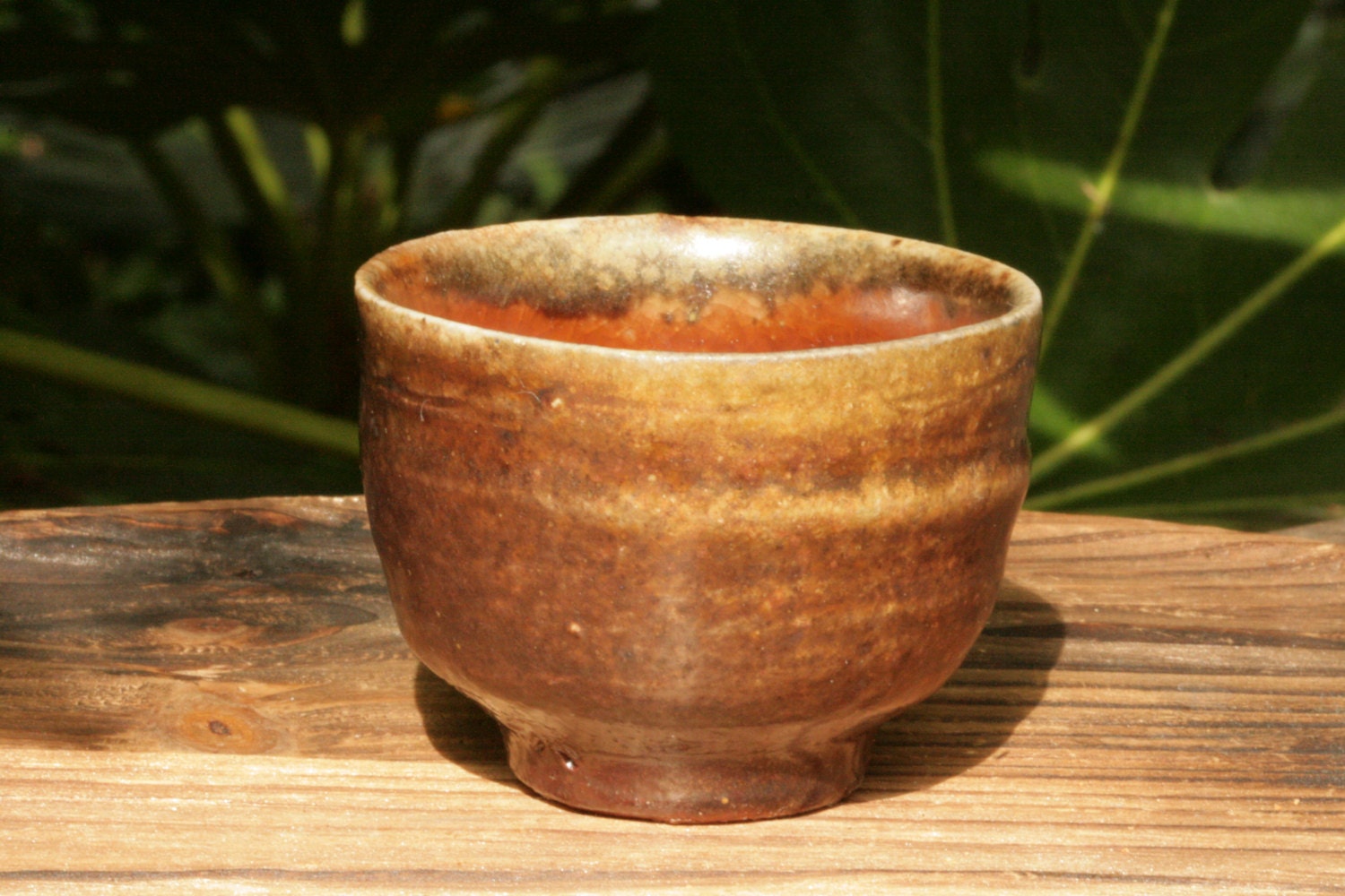 Wood-fired saku cup, Shino Guinomi 5