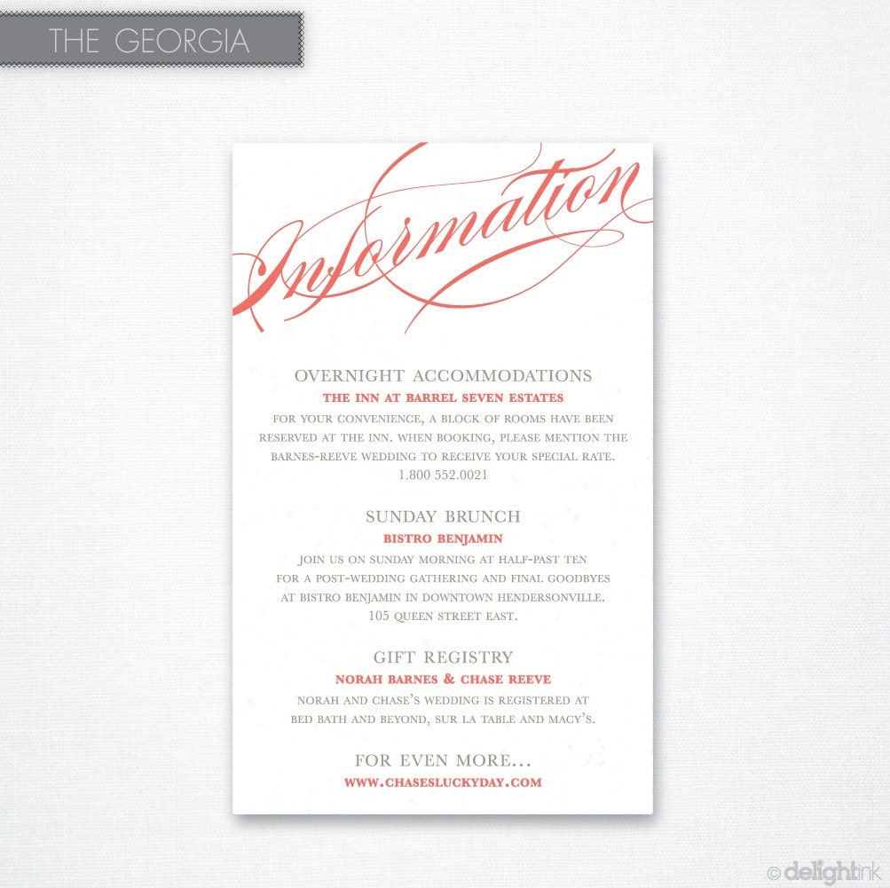 Georgia Insert Card (Printable)
