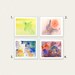 Color Block - Watercolor Painting print - Mothers Day - Abstract Painting Many Colors - Any Color Combo - 10.5 x 13.5