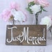 Just Married Rustic Wedding Sign Photo Prop Country Chic Barn Decor (Item Number 130049)