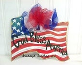 Patriotic Flag Door Hanger - Bronwyn Hanahan Art