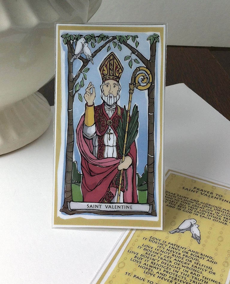 St. Valentine Prayer Card