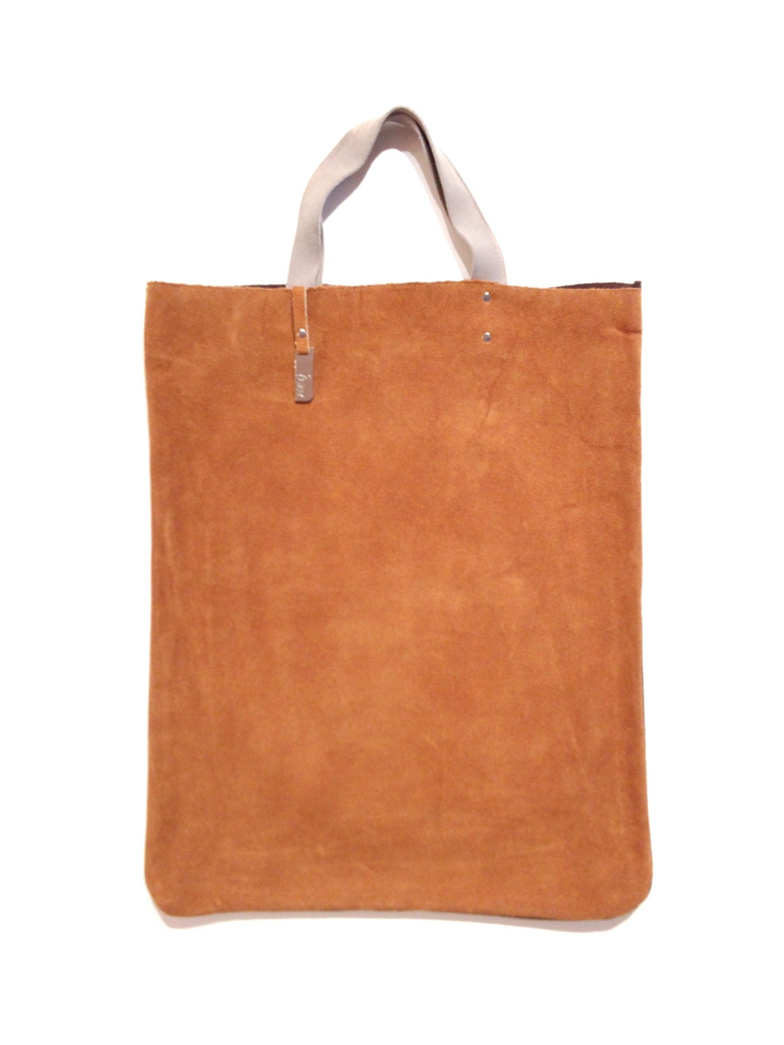 SALE - Tobacco & Chocolate Suede Shopper Tote - Ready To Ship