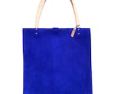 SALE - Blue Grey Shopper Tote - Ready To Ship