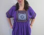 SALE vintage purple ETHNIC bohemian festival DRESS