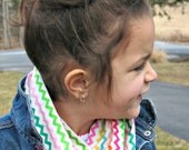 Child Teen Infinity Scarf - Rainbow Chevron
