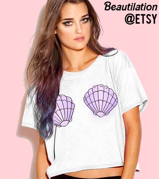 Mermaid cropped tee