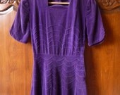 a gorgeous grape 1940s velvet dress