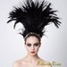 Couture Feathered Headpiece, Beaded Hat, Fascinator