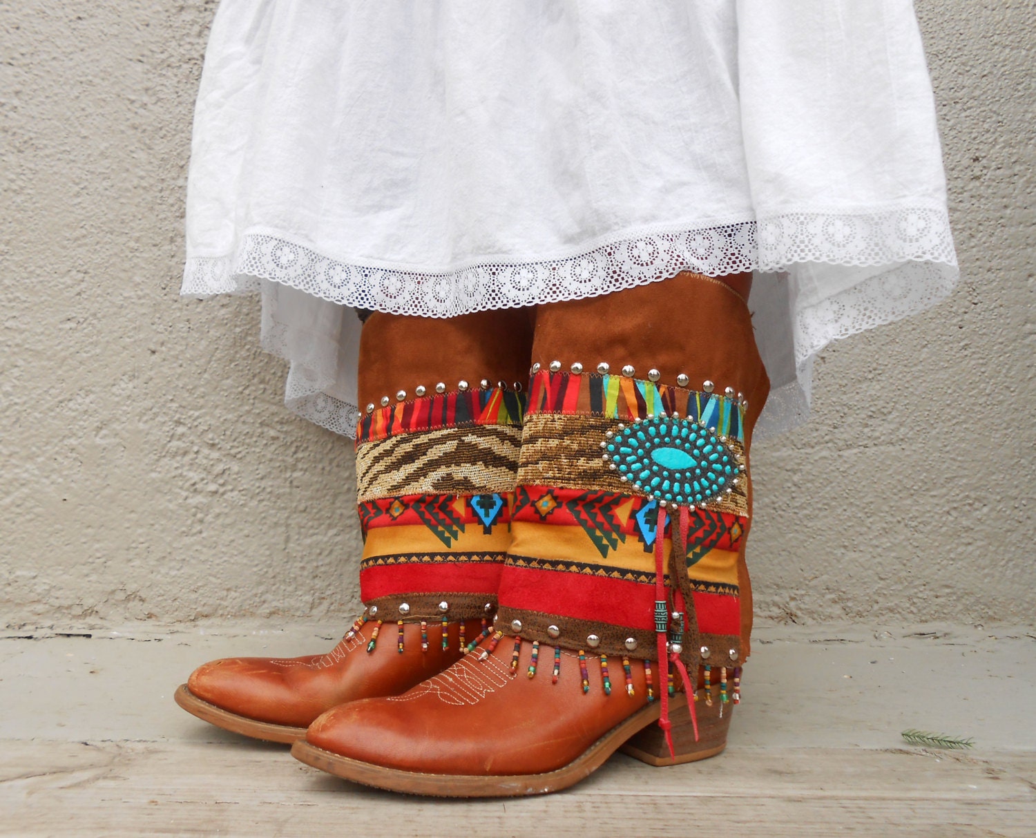 Rita Rancho- Tribal Boot cuffs