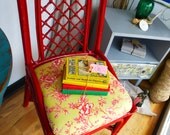 Poppy Red Accent Chair Vintage Poppy Cottage
