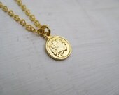 GEMINI // tiny zodiac charm necklace.
