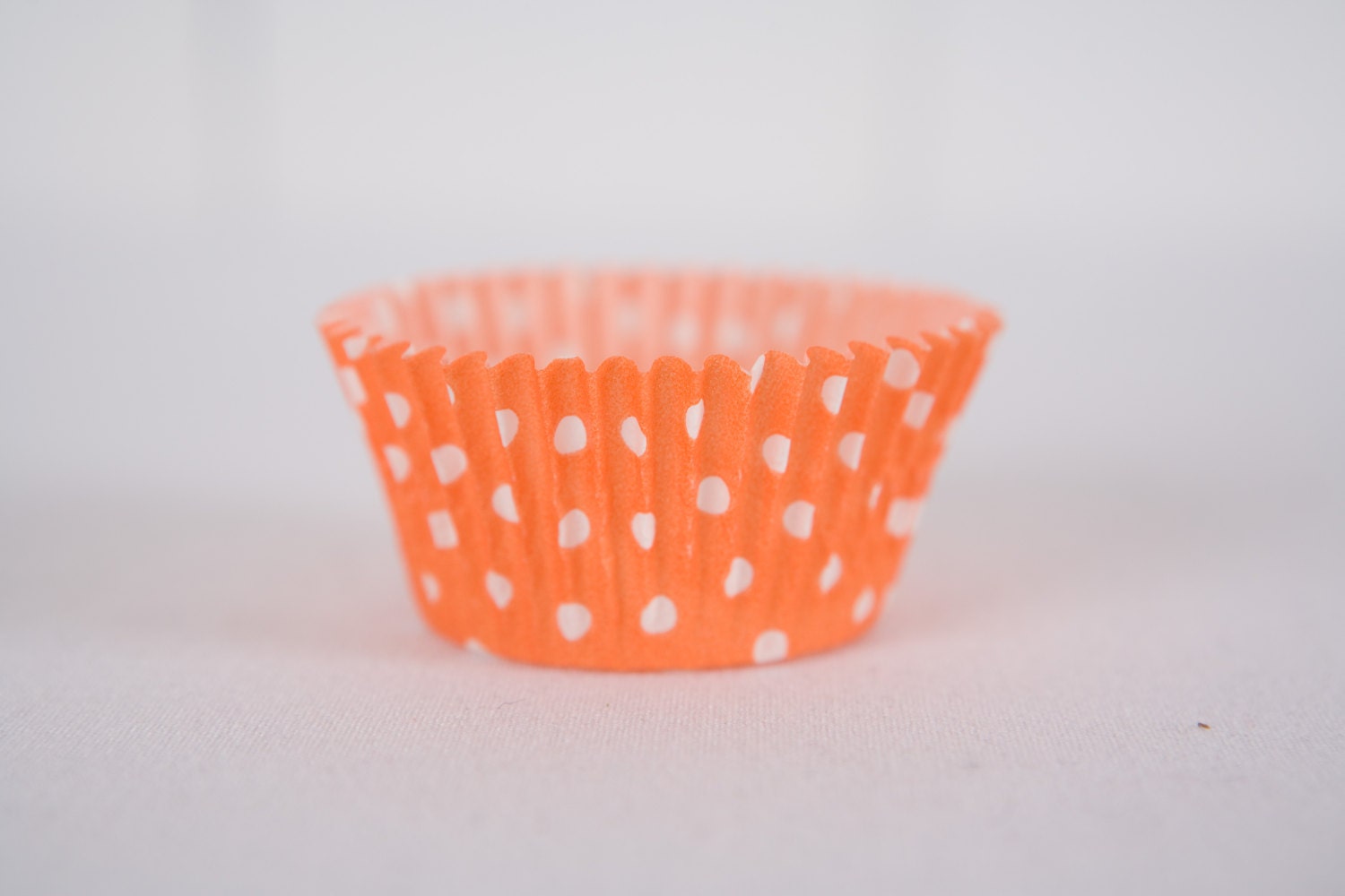 24 Cupcake Liners - Orange and White Polka Dot - Orange Polka Dot Cupcake Liner Il_170x135