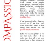 A4 poster - "Compassion is a Political Act"