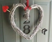 Grapevine Handmade Door Wreath Decoration - Shot Thru The Heart 12in
