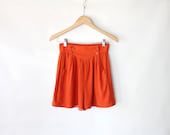 Vintage 80s Coral Breezy Pleated High Waisted Summer Shorts