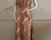FRENCH 60s SOCIAL awareness Maxi dress / women's movement / peace security justice