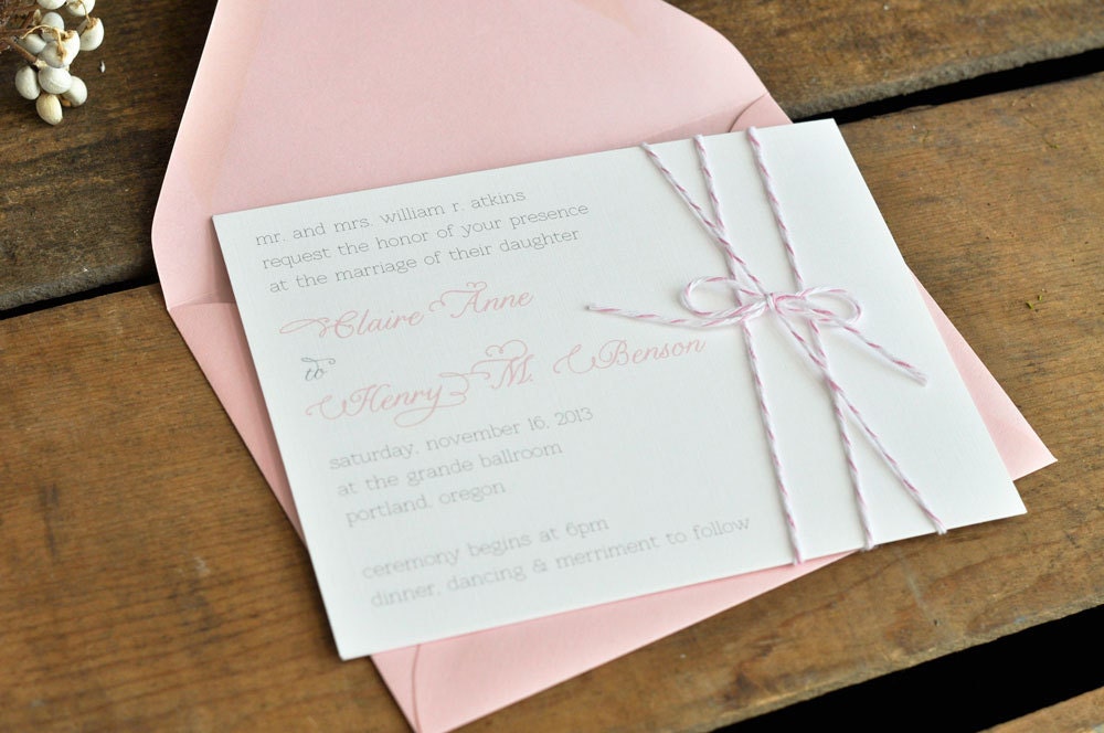 Sweetly Wrapped Wedding Invitation