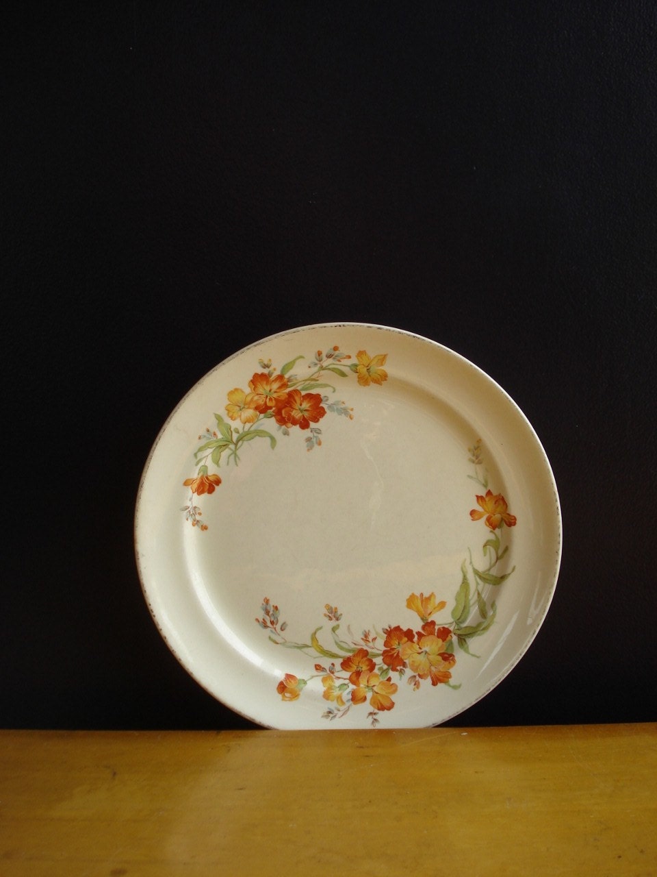 Serenade - Orange Flower Plate - A Vintage Plate for your Wall
