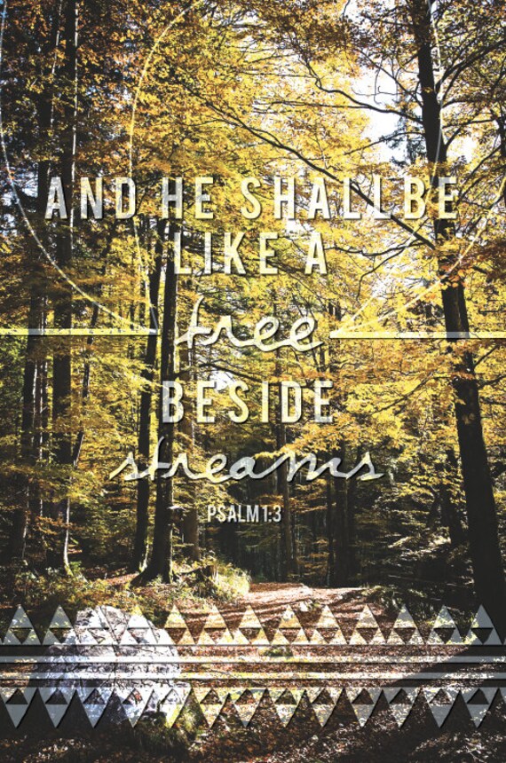 Items similar to Urban Outfitters Inspired Psalm 1:3 Poster on Etsy