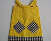 Vintage Francie Cool it Dress.  BARBIE Vintage 1960 Era. Yellow Dress.  TM Label.  Mattel