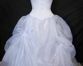 The Secret Boutique Marie Antoinette White sheer and satin corset gown